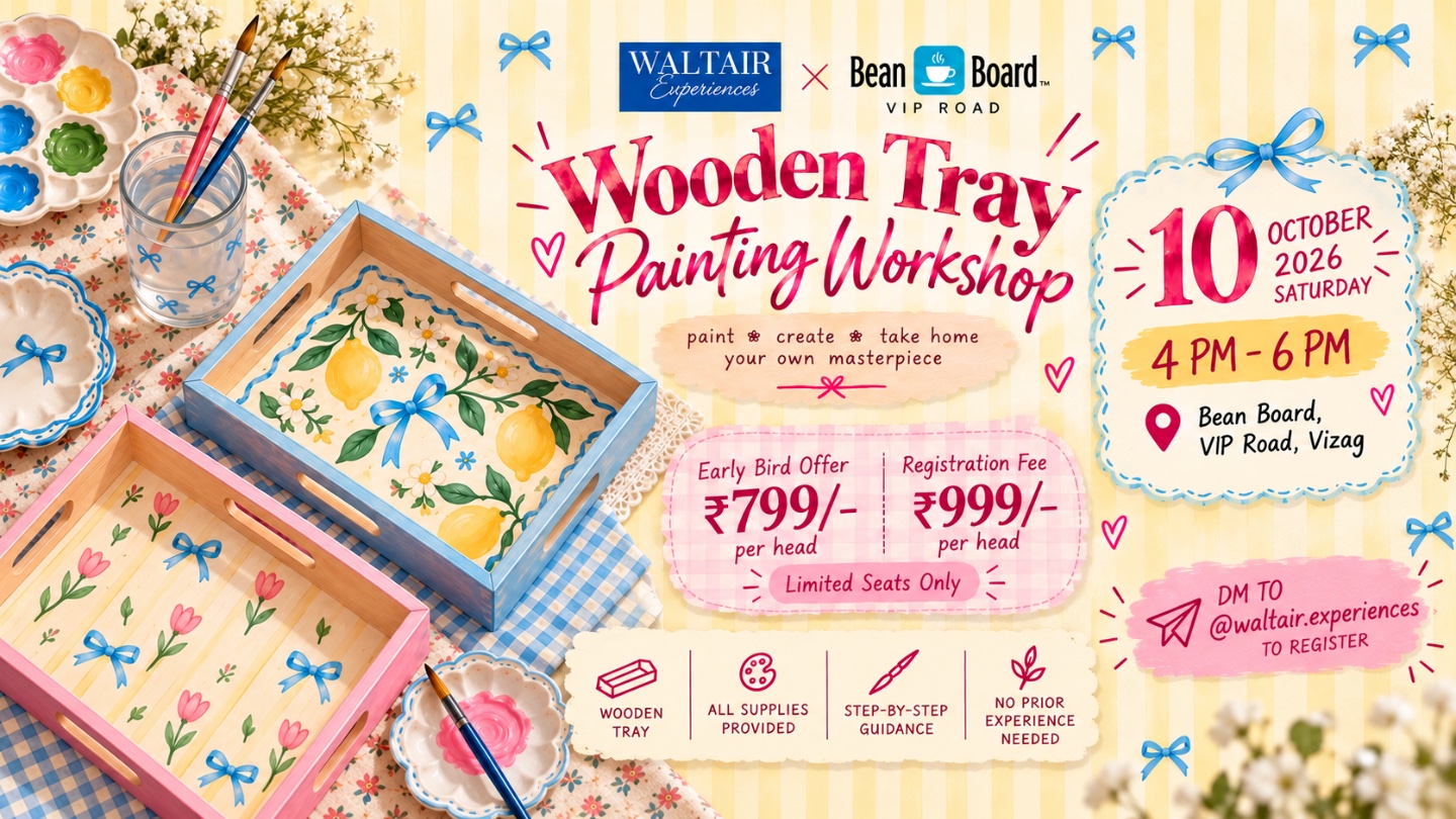 Wooden tray painting workshop 🎨✨