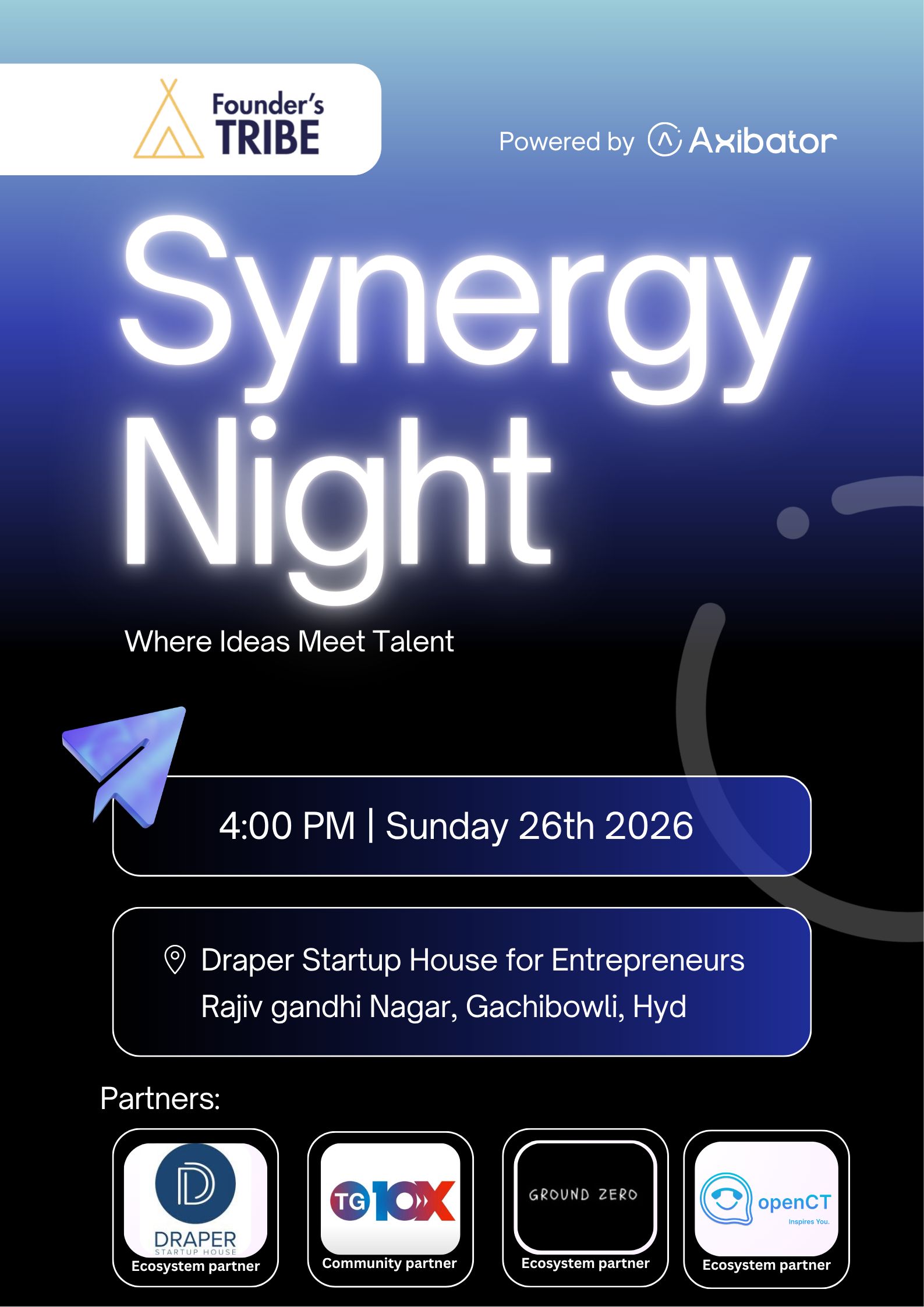 Synergy Night Hyderabad | Founder & Startup Mixer